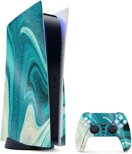 Vista 47 de MightySkins - Skin para juegos con purpurina brillante para PS5 y PlayStation 5, ágata amatista, acabado duradero con purpurina de alto brillo