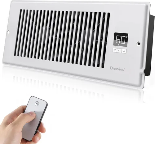 Vista 16 de BIOWIND Ventilador silencioso de refuerzo de registro se adapta a agujeros de registro de 4" x 10", ventilador de salida de aire acondicionado de 10