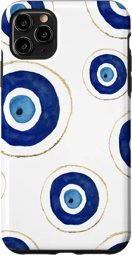 Vista 13 de Funda para teléfono con diseño de amuleto contra el mal de ojo, color blanco para iPhone 17