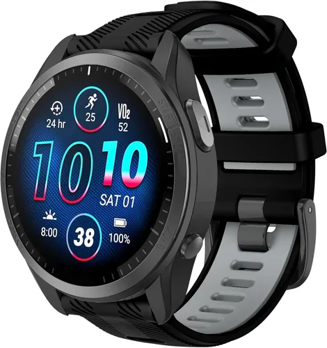 Vista 11 de ISABAKE Correa de reloj para Garmin Forerunner 965/Forerunner 955/Forerunner 945/Forerunner 935, bandas de repuesto de silicona suave de 0.866