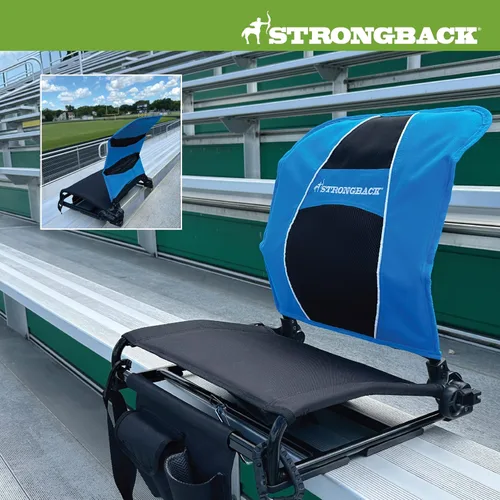Vista 5 de STRONGBACK Lumbar Support Stadium Seat for Bleachers – Ergonomic Chair with Back Support for Adults & All-Day Comfort