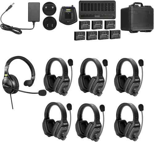 Vista 17 de Saramonic WiTalk-WT2D Full Duplex Wireless Intercom Headset System para 2 Personas 1.9GHz Comunicación Intercomunicador Auriculares con Estuche