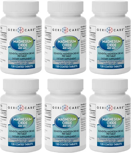 Vista 8 de GeriCare Suplemento de óxido de magnesio 240 mg de magnesio elemental, 120 tabletas, apoyo mineral esencial, promueve la salud vascular, la fuerza