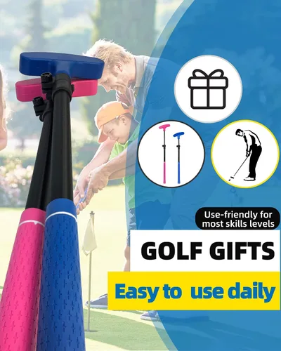 Vista 3 de KOFULL Putter para niños, 4 o 2 piezas, mini putter de golf ajustable a la altura perfecta, putters de golf fáciles de usar, putters bidireccionales