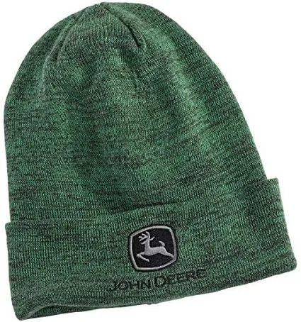 Vista 2 de John Deere Gorro de punto jaspeado verde oscuro - LP76076, Verde