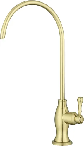Vista 15 de Delle Rosa Grifo de agua potable de oro cepillado, grifo de filtración de agua comercial para sistema de filtro de agua debajo del fregadero, grifos