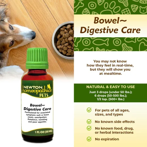 Vista 6 de Newton Homeopathics Mascotas intestinales ~ Cuidado digestivo - 1 Oz Líquido