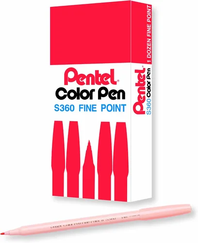 Vista 36 de Pentel Arts - Bolígrafo de color, beige, caja de 12 unidades (S360-124)
