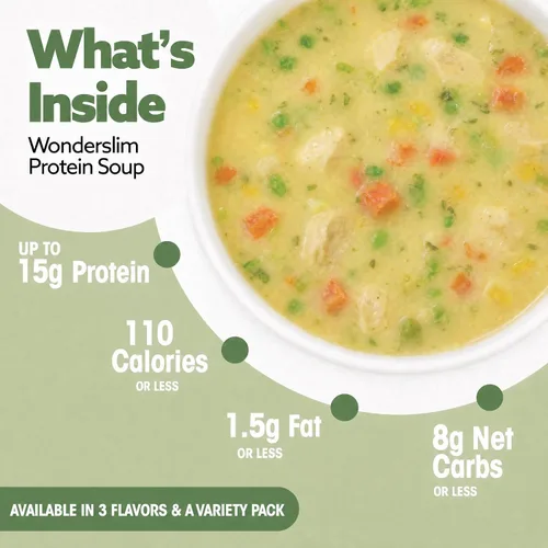 Vista 3 de Mezcla para sopa dietética WonderSlim de alto contenido de proteínas