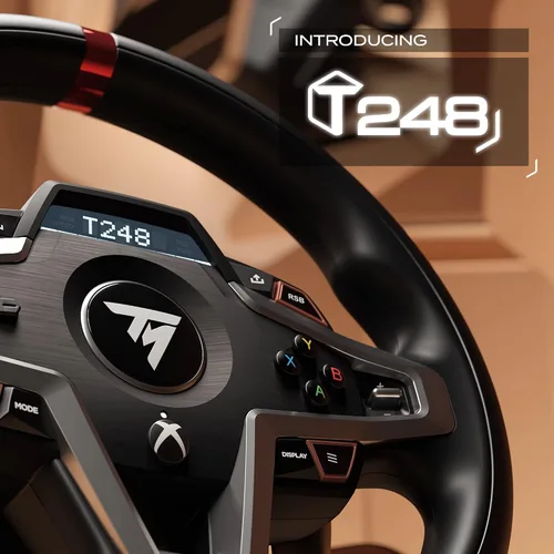 Vista 6 de Thrustmaster T248X Racing Wheel and Magnetic Pedals HYBRID DRIVE Magnetic Paddle Shifters Dynamic Force Feedback Screen with Racing Information XBOX