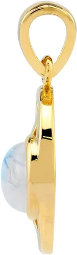 Vista 9 de Silvershake Aretes colgantes o colgante o colgante de plata de ley 925 chapada en oro amarillo con dije o colgante con cadena de 18 pulgadas