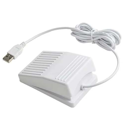 Vista 8 de iKKEGOL Pedal de pie USB mejorado con interruptor óptico, completamente silencioso, sin tacto, sonido de pulsación rápida, programable, para PC