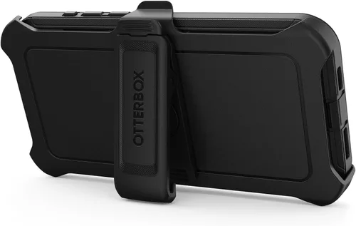 Vista 5 de OtterBox Funda para iPhone 15 Pro MAX (solamente) Defender Series, color negro, sin pantalla, resistente y duradera, con protección de puerto