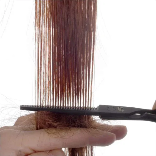 Vista 2 de Tijeras patentadas de alta calidad para cortar el cabello y tijeras de adelgazamiento – Kit profesional de tijeras de peluquería para mujeres