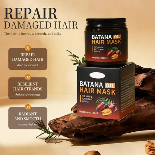 Vista 2 de Batana Oil for Hair Growth,Pure & Natural Batana Paste,Deep Conditioning Hair Mask to Strengthen Hair,Frizz Control,Silky Smooth Thick Hair,Hair