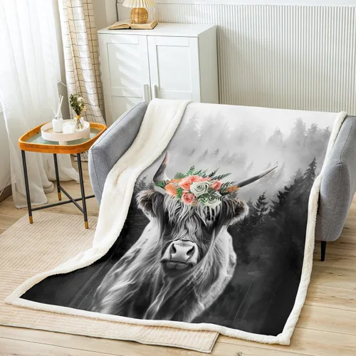 Vista 21 de Manta Sherpa de esquí para deportes de esquí, manta de felpa para deportes de invierno, manta de forro polar para sofá, cama, paisaje de nieve
