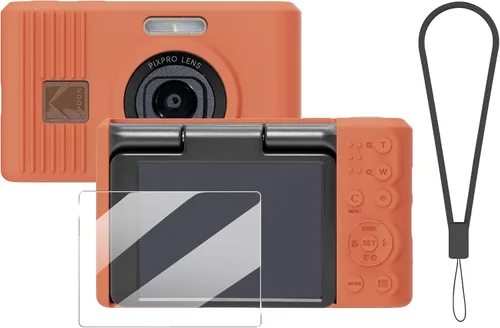 Vista 19 de Funda de silicona para cámara digital Pixpro C1 con cubierta extraíble para lente y protector de pantalla y cordón para accesorios pixpro C1