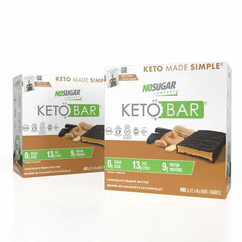 Vista 7 de Snack Keto Bar sin azúcar, bajo en carbohidratos, sin azúcar, con macros aptos para dieta cetogénica