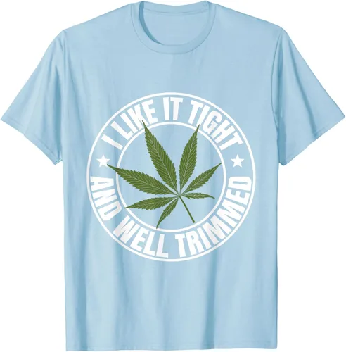 Vista 57 de Weed Cannabis Medical Marihuana I Like It Camiseta ajustada y recortada, Negro, S