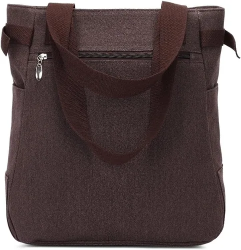 Vista 5 de KAUKKO Women Canvas Handbag Shoulder Bag Cat Big Tote Bag