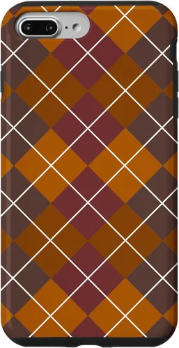 Vista 12 de iPhone 16 lindo tartán marrón cuadros para niñas escocesas y otoño otoño caso