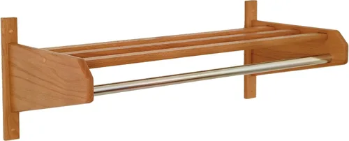 Vista 3 de Wooden Mallet, Barra de 1 pulgada de diámetro, perchero y sombrero de roble negro de 34 pulgadas