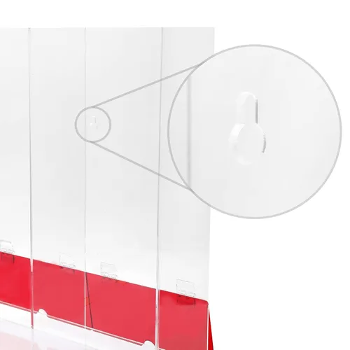 Vista 6 de CiaoHER Dispensador de gafas de seguridad de acrílico para montaje en pared, 2 compartimentos