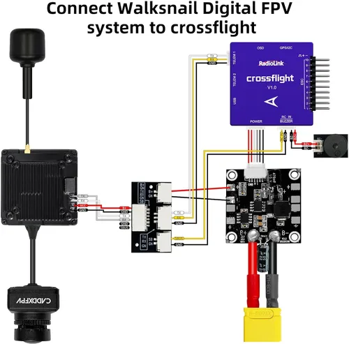 Vista 5 de Radiolink Divit - Adaptador de transmisión de video digital para DJI DIGITAL FPV SYSTEM, unidad de aire DJI O3, sistema Caddx Walksnail Avatar HD