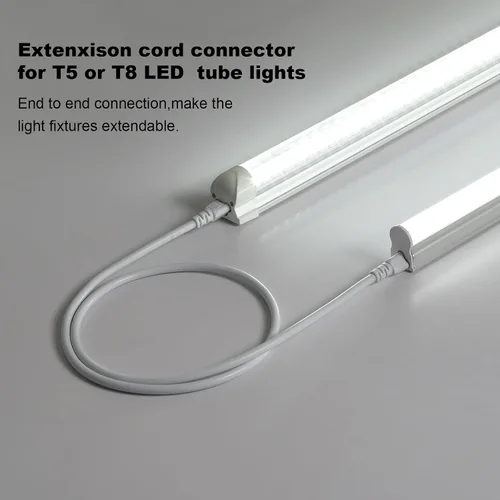 Vista 7 de Cables de extensión de 3 pies T5 T8 Cable de alimentación de cable de lámpara, conector LED de doble extremo hembra, cable de conexión de lámpara