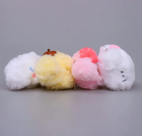 Vista 5 de Oqqituy Lindo llavero de felpa de dibujos animados, llavero de piel sintética Kawaii para mujeres y niñas