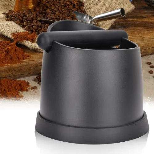 Vista 7 de Fdit Café Knock Out Box Cubo de café de plástico ABS grande Café expreso molido antideslizante Espresso Dump Bin (negro)