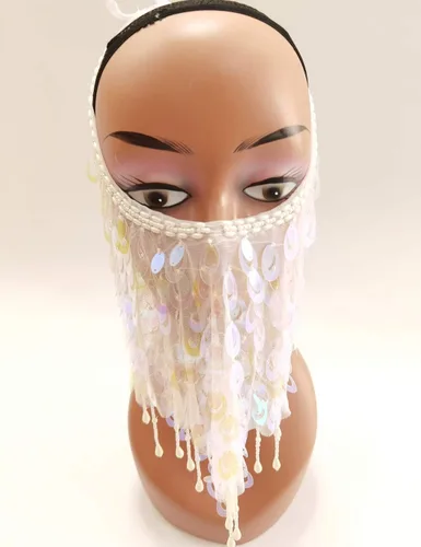 Vista 7 de Astage Danza Del Velo Cara Bufanda Trible Máscara Egipcia Accesorios de Halloween