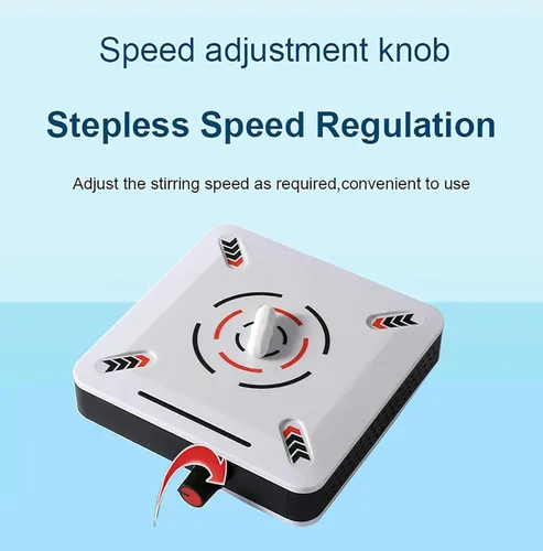 Vista 2 de Portable Magnetic Mixer, Magnetic Stirring with 3.4 in Work Plate, 0-2800 RPM Adjustable and 1L Max Stirring Capacity, Low Noise Brushless Motor
