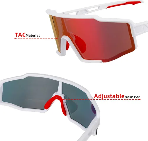 Vista 4 de ROCKBROS Gafas de sol polarizadas para hombres y mujeres gafas de ciclismo deportivas conducción bicicleta pesca correr TAC UV400