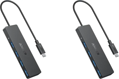 Vista 13 de Anker 4-Port USB 3.0 Ultra Slim – Puerto de catos para MacBook, Mac Pro/mini, iMac, Surface Pro, XPS, Notebook PC, pendrives, unidades de disco