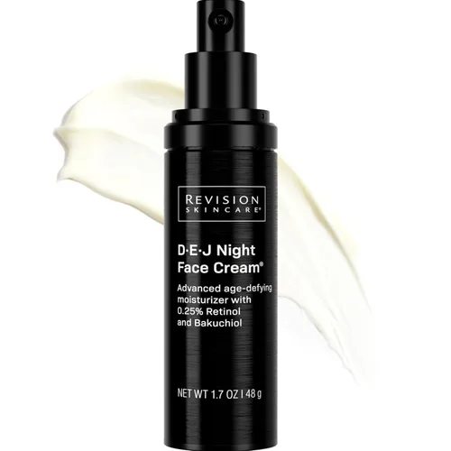 Vista 7 de Revision Skincare D.E.J. Night Face Cream, hidratante intensivo nocturno que cuenta con 0.25% de retinol en una fórmula hidratante rica