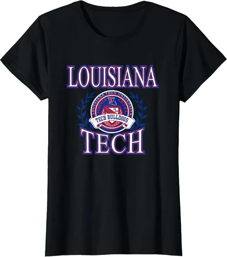 Vista 10 de Louisiana Tech Bulldogs Laurels Logo Officially Licensed T-Shirt