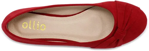 Vista 7 de Ollio Zapato de ballet de ante sintético plano para mujer