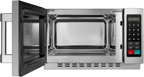 Vista 5 de Midea Equipment 1034N1A Horno microondas comercial de encimera con control táctil, 1000W, de acero inoxidable, 1.2 pies cúbicos