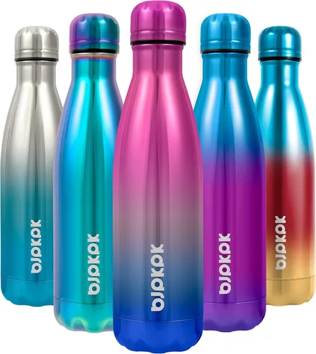 Vista 7 de [Usado] BJPKPK Botella de agua pequeña aislada de 12 onzas, frasco a prueba de A-azul