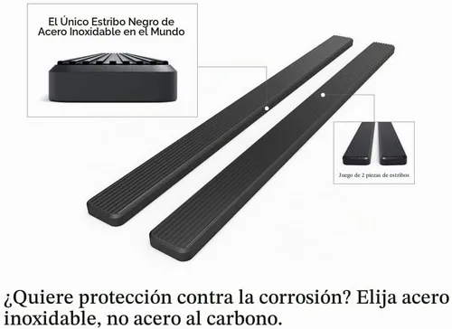 Vista 5 de iBoard - Estribos para Ford F150 2004 a 2008 Super Cab (Excl. Heritage), 6 pulgadas, Negro