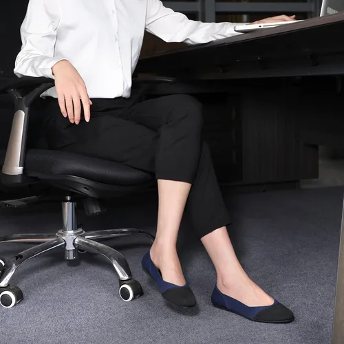 Vista 2 de Bacia Zapatos planos de punto para mujer, zapatos de vestir cómodos, lavables