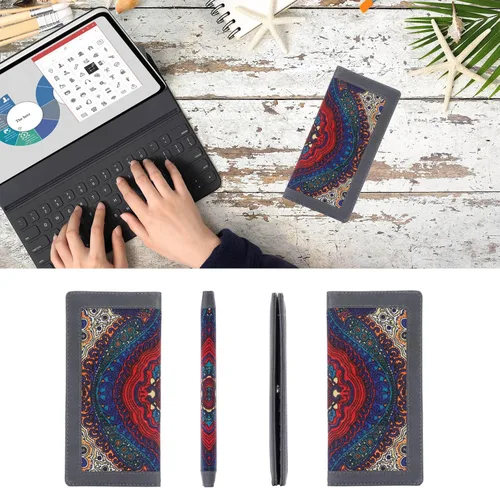 Vista 110 de HUA ANGEL Billetera ultra delgada para mujer, con bloqueo RFID, tarjetero de crédito, plegable, largo, hebilla magnética, billete para mujer, Owl
