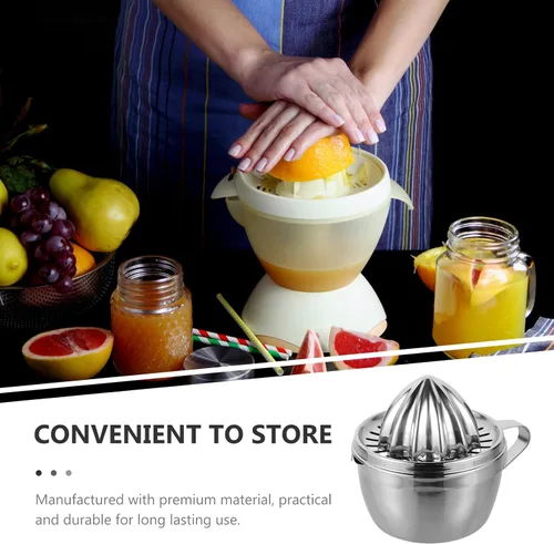 Vista 8 de Cabilock Multi-function Manual Lemon Juicer and Citrus Squeezer Stainless Steel Handheld Press for Home Kitchen Fruit Juice Extraction