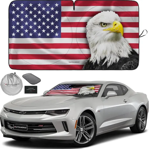 Vista 18 de Parasol de Parabrisas de Una Pieza - Parasol Cromado Líquido Plegable para Ventana Delantera de Auto para Carros SUV Camión - Protector Visor