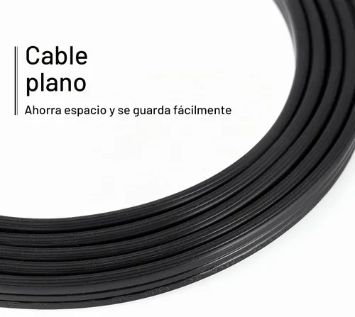 Vista 3 de GE Cable de extensión plano de 3 salidas de 3 pies, cable de extensión a tierra con múltiples tomas, extensor de salida de 3 clavijas, enchufe