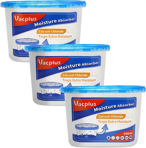 Vista 3 de Vacplus Absorbentes de humedad - Deshumidificadores para armario, cajas eficientes absorbentes de humedad que recogen el exceso de humedad