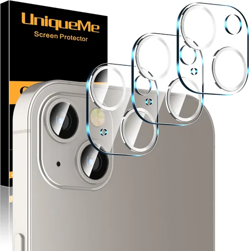 Vista 40 de UniqueMe para Paquete de 3 Protectores de Lente de Cámara para iPhone 15 Pro/iPhone 15 Pro Max, [Protección contra Caídas] [Compatible con Fundas]