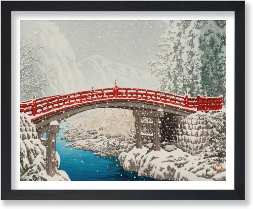 Vista 23 de Poster Master Póster Vintage de Vacaciones - Impresión Retro de Navidad - Regalo para Artista, Amigo - Papá Noel en Trineo de Renos, Invierno, Nieve