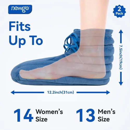 Vista 4 de NEWGO Zapatillas microondables para pies fríos, botines con almohadilla térmica para alivio del dolor de fascitis plantar, artritis y tendón